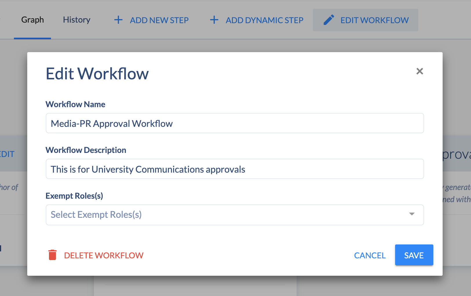 Delete Workflow