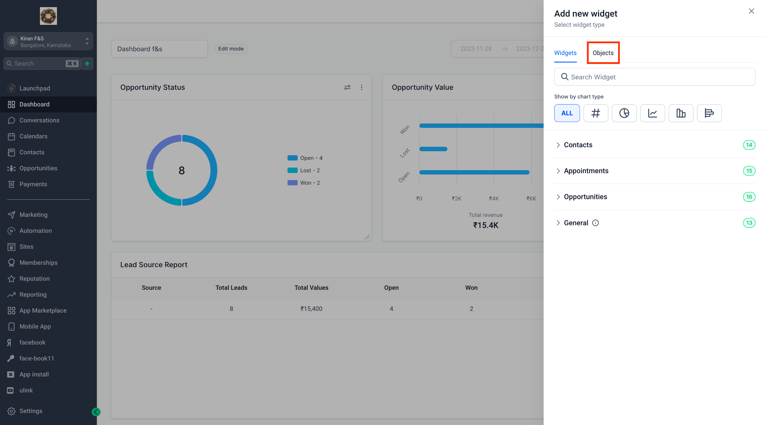 Embed external content on your Dashboards | HighLevel Changelog