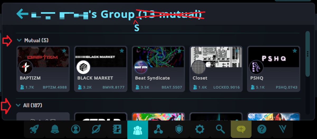 User profile group list improvements | Voters | VRChat