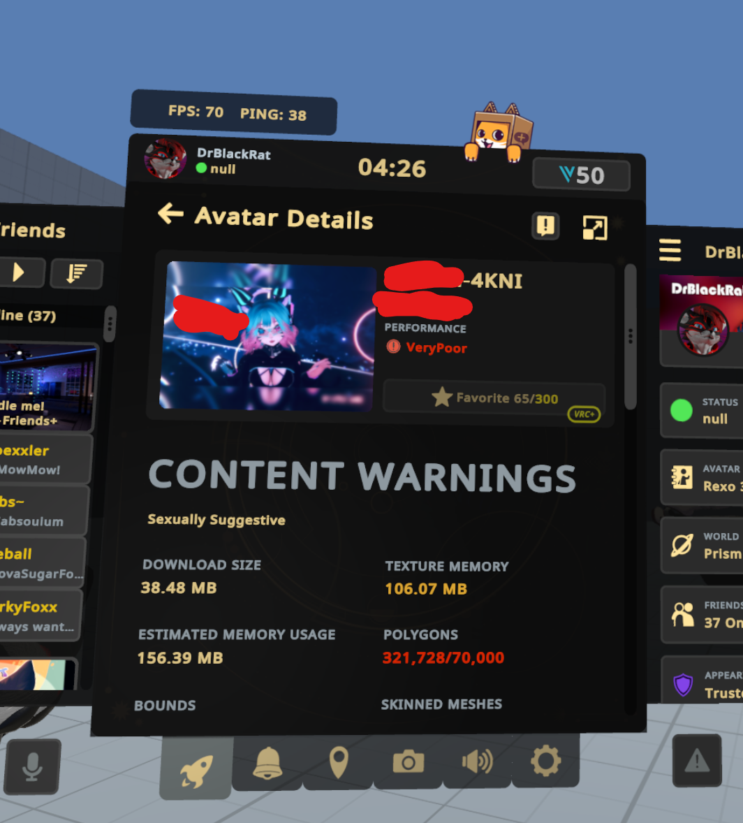 [1433] Content Warnings Text in QM Avatar Details is comically large ...