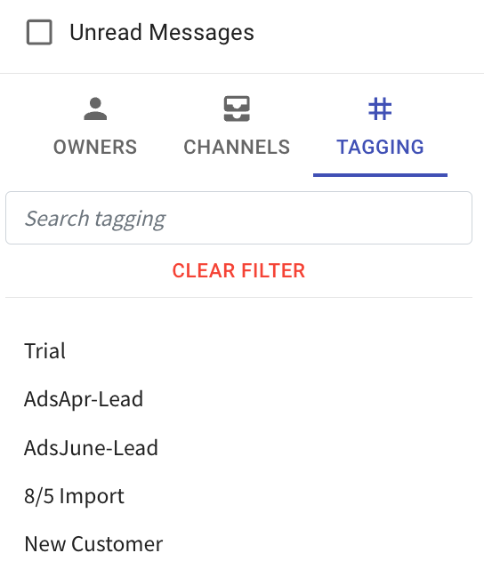 inbox filter based on tagging