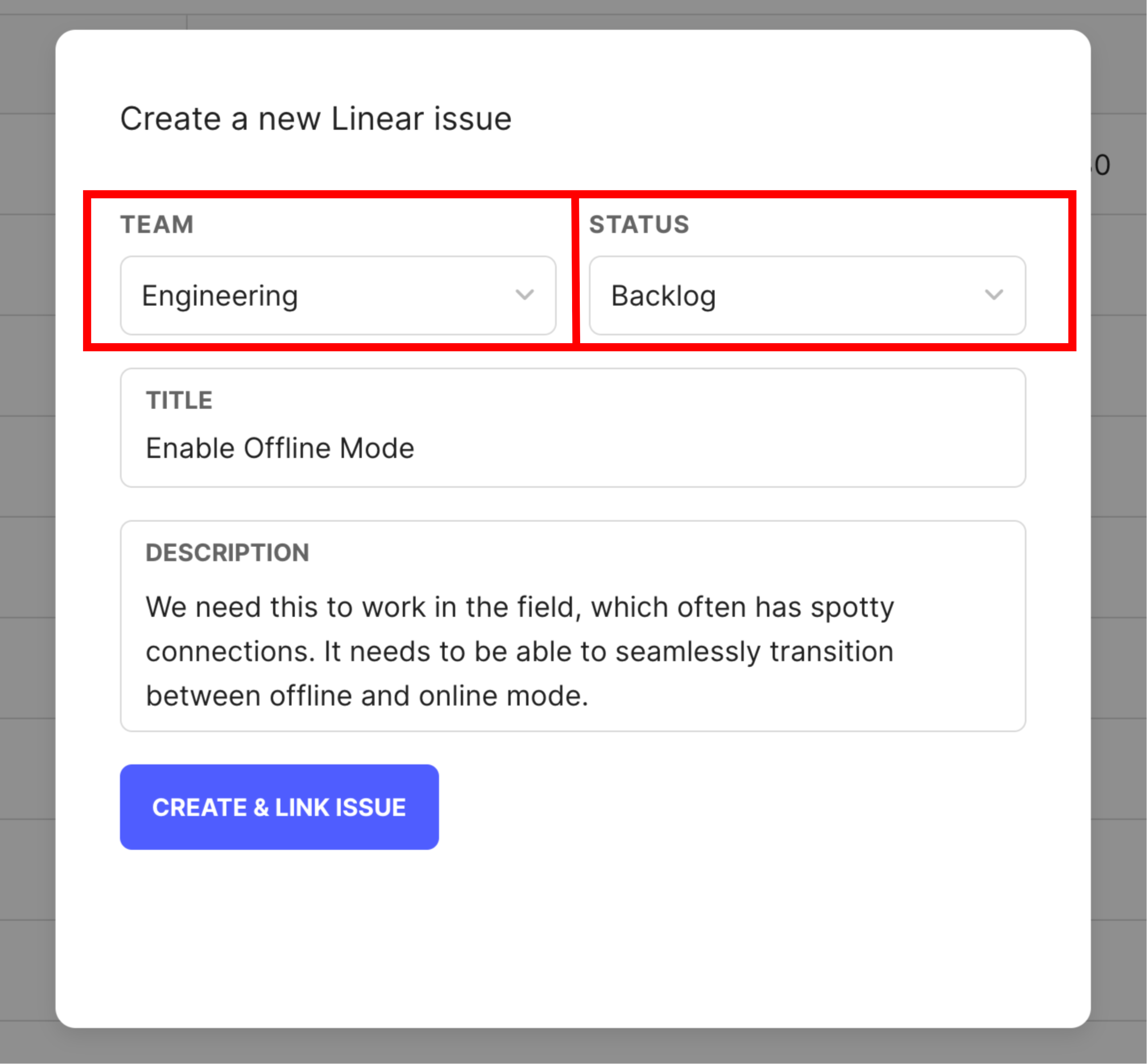 Set default values when pushing a post to Linear | Feature Requests | Canny