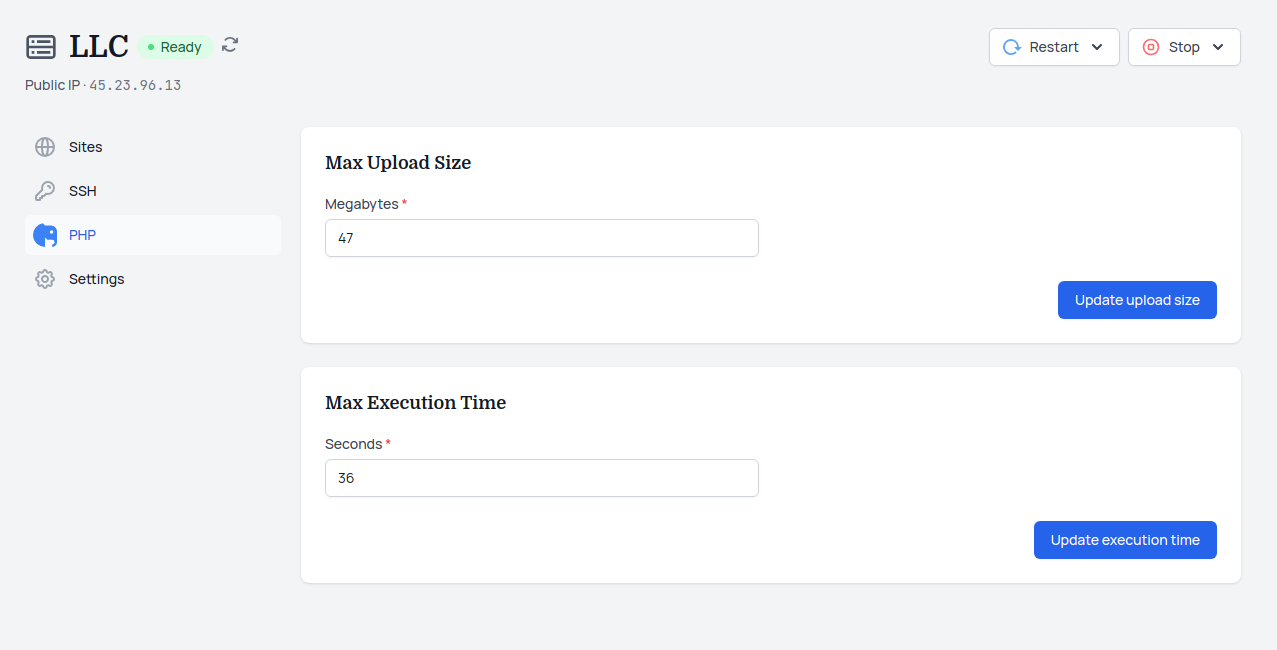 php-settings