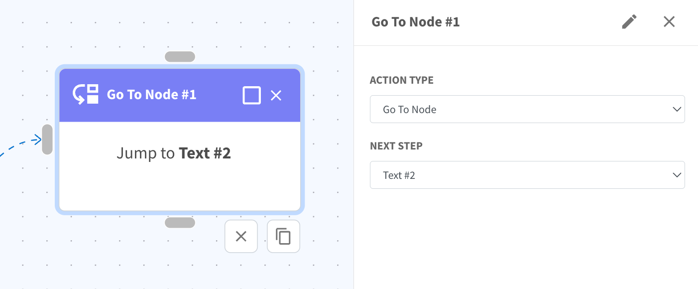 flowbuilder go to node