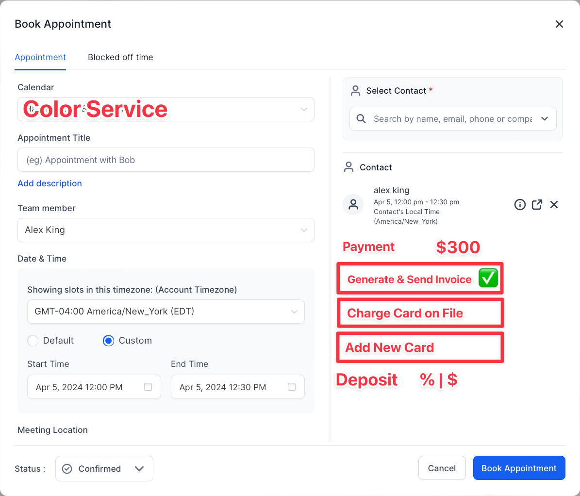 🚨Charge a DEPOSIT and not full price in new SERVICES calendar Voters