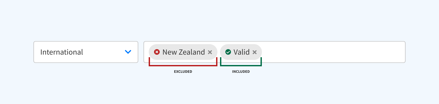 Exclusion filtering