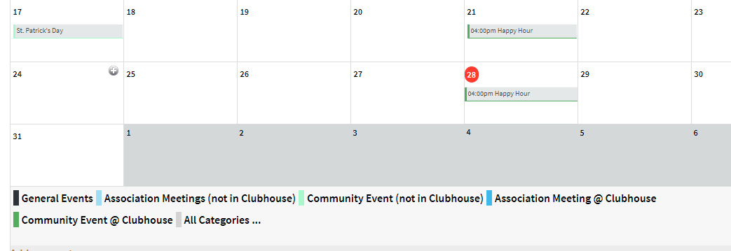 Color code events on a calendar voters hoa express