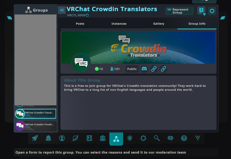 Add a meaningful tooltip on the report buttons | Voters | VRChat
