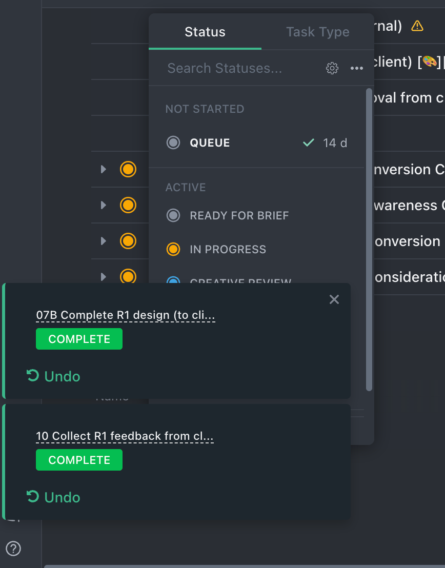 Change Subtask Update Notification location | Voters | ClickUp