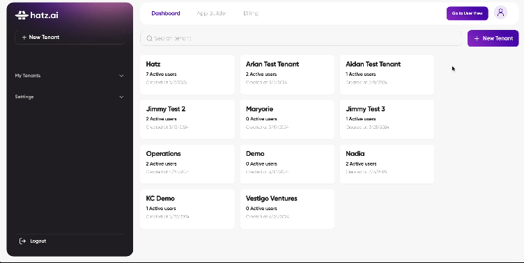 Go to user view