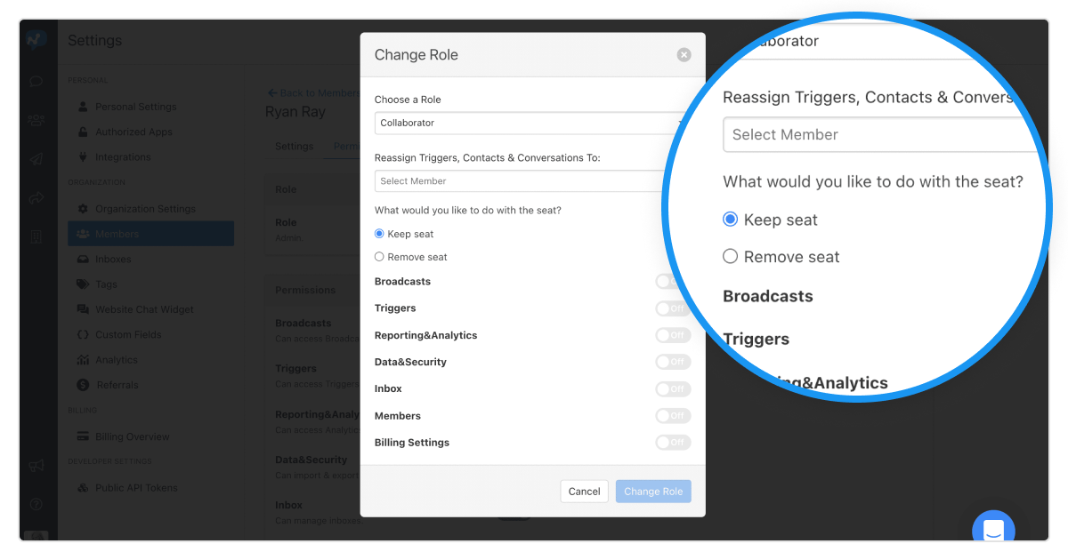 Seats & Changing Roles