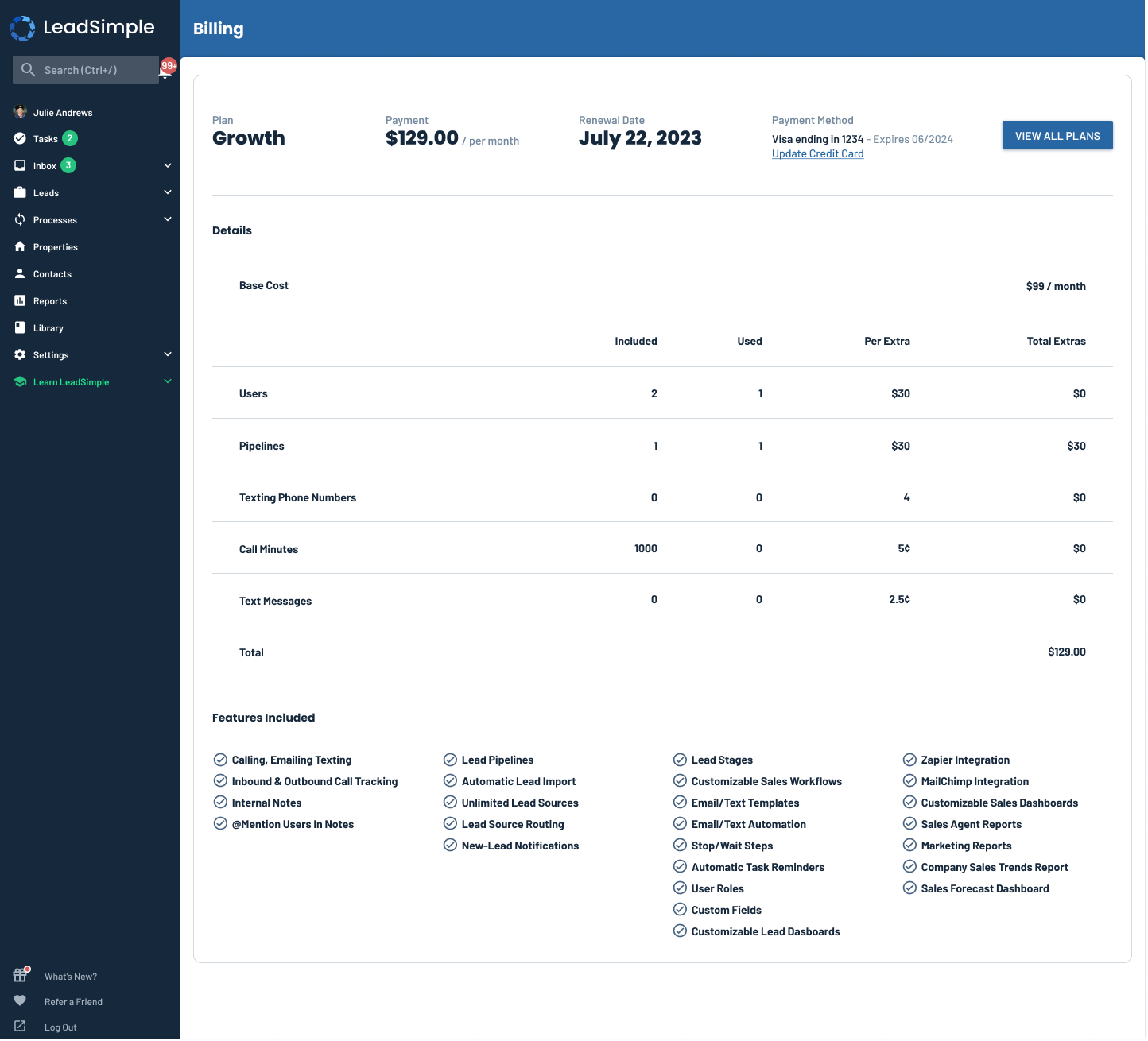 Settings _ Billing Screen