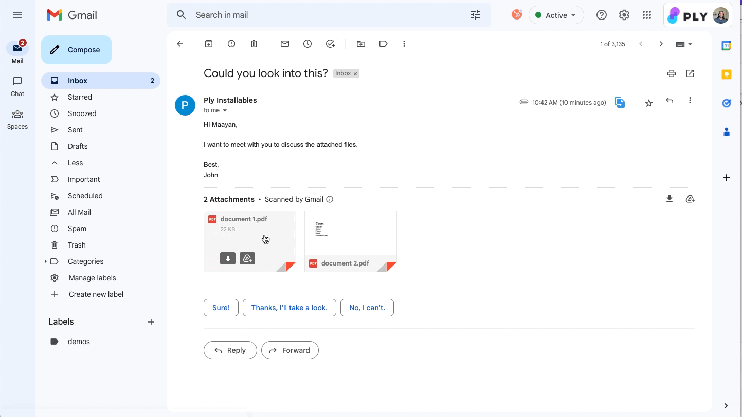 gmail attachments