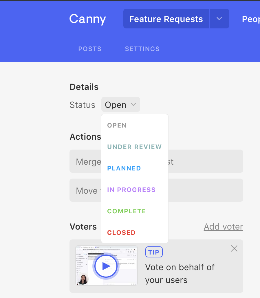 Add the missing columns such as 'Complete' to the roadmap view ...