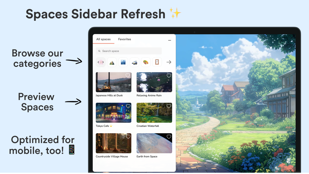 Spaces Sidebar Refresh