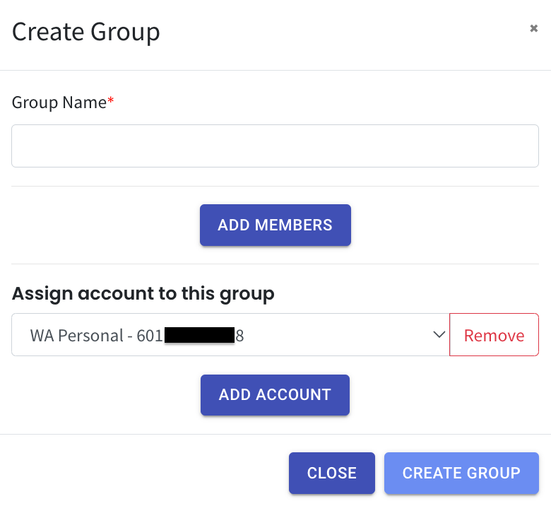 group account assigned