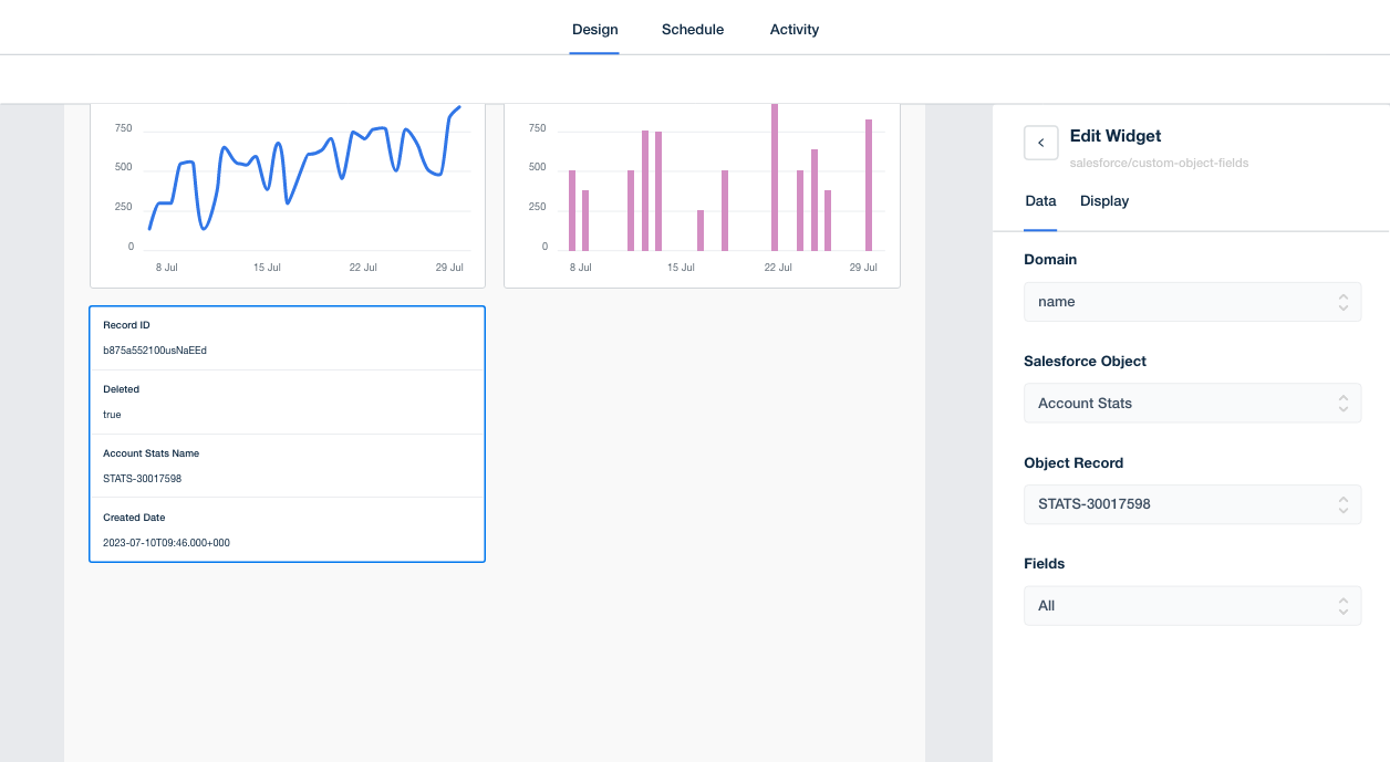 Salesforce Custom Object Fields Metric