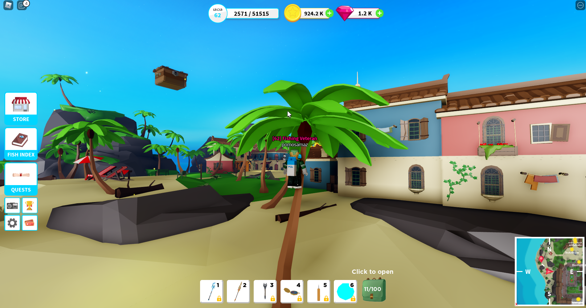 Chests spawning in unreachable areas Voters Fishing Simulator