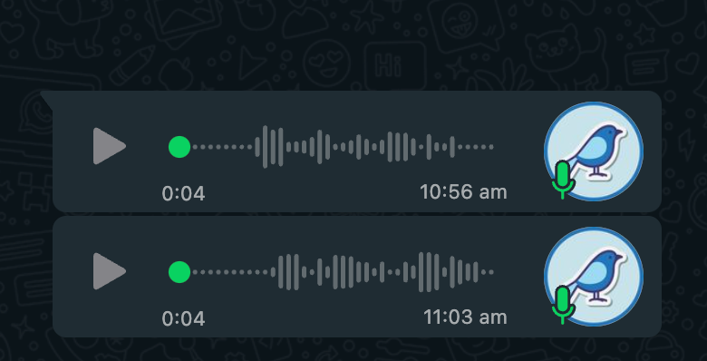 example voice note