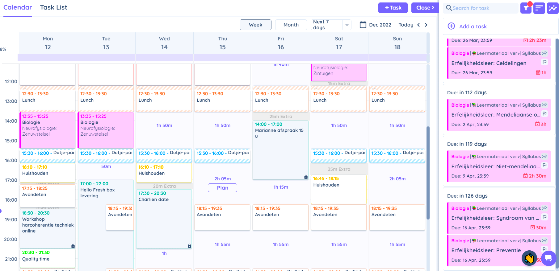 Timemanagement - Timeboxing - Create a personal weekly planner | Voters ...