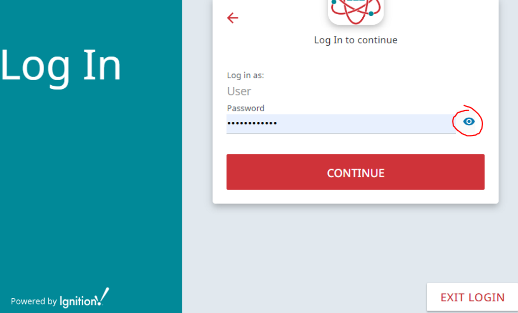 Add a reveal password icon/ability to Perspective login page Voters